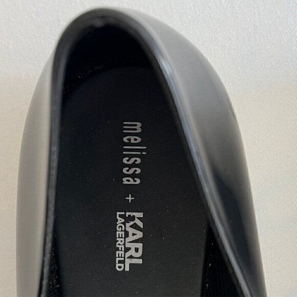 Melissa x Karl Lagerfeld Rubber Pointed Toe Flats - Picture 6 of 8